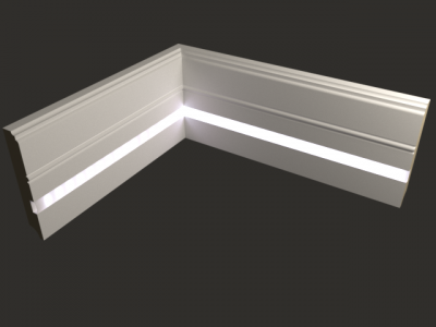 PN120 LED плинтус напольный с подсветкой Evrowood 110x16x2000 фото